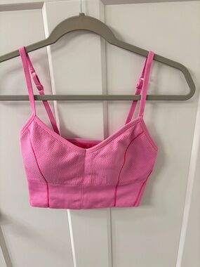 Pink Ribbed Bralette with Adjustable Straps - Women Intimates